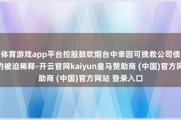 体育游戏app平台控股鼓吹烟台中幸因可挽救公司债券转股导致的被迫稀释-开云官网kaiyun皇马赞助商 (中国)官方网站 登录入口