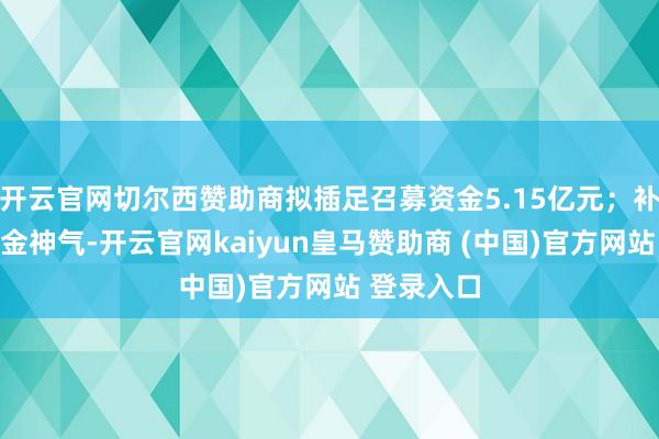 开云官网切尔西赞助商拟插足召募资金5.15亿元；补充流动资金神气-开云官网kaiyun皇马赞助商 (中国)官方网站 登录入口