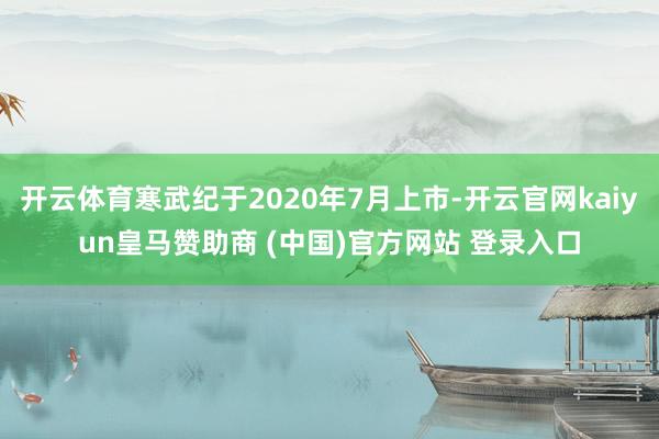 开云体育寒武纪于2020年7月上市-开云官网kaiyun皇马赞助商 (中国)官方网站 登录入口