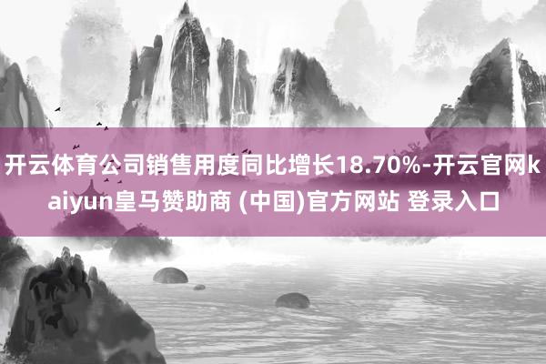 开云体育公司销售用度同比增长18.70%-开云官网kaiyun皇马赞助商 (中国)官方网站 登录入口
