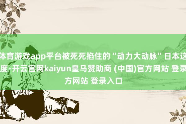 体育游戏app平台被死死掐住的“动力大动脉”日本这个国度-开云官网kaiyun皇马赞助商 (中国)官方网站 登录入口