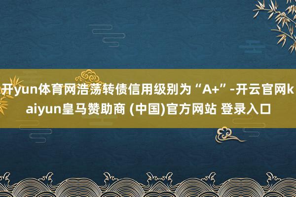 开yun体育网浩荡转债信用级别为“A+”-开云官网kaiyun皇马赞助商 (中国)官方网站 登录入口